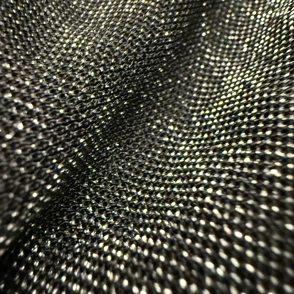 NWT Ramy Brook Pleated Athena Pants Black with Silver Metallic Knit Wide-Leg - Picture 6 of 8